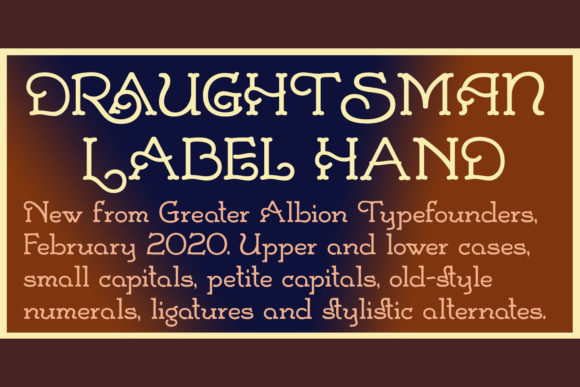 Elevate Your Editorial Design with Draughtsman Label Hand