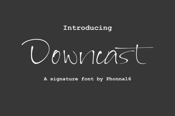 Explore the Elegance of Downcast: A Handwritten Font for Creative Projects