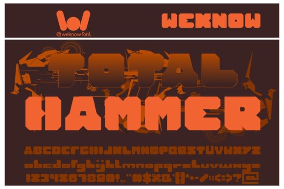 Introducing Total Hammer: A Bold and Techno Display Font