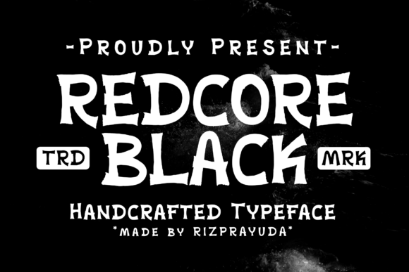 Redcore Black: A Grunge Display Font for Bold Campaigns